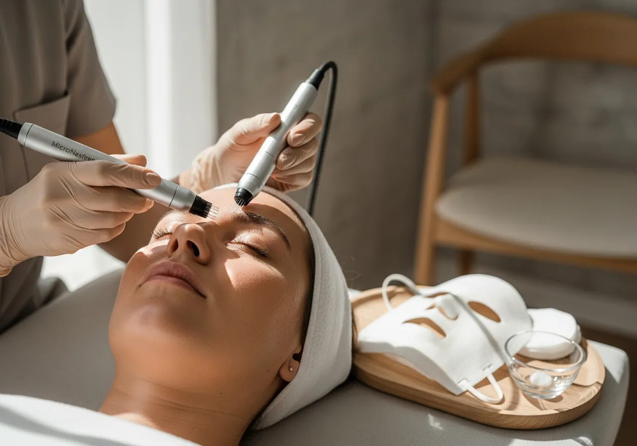 MicroNeedling Skinpen - Ansiktsbehandling med specialbehandling och sheetmask
