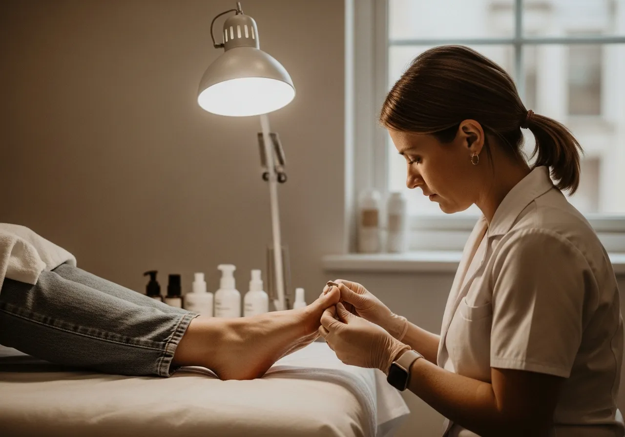 Pedicure uden lak