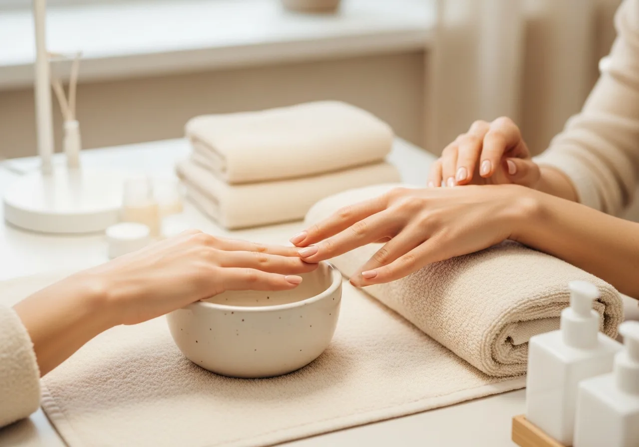 SPA manicure med lak